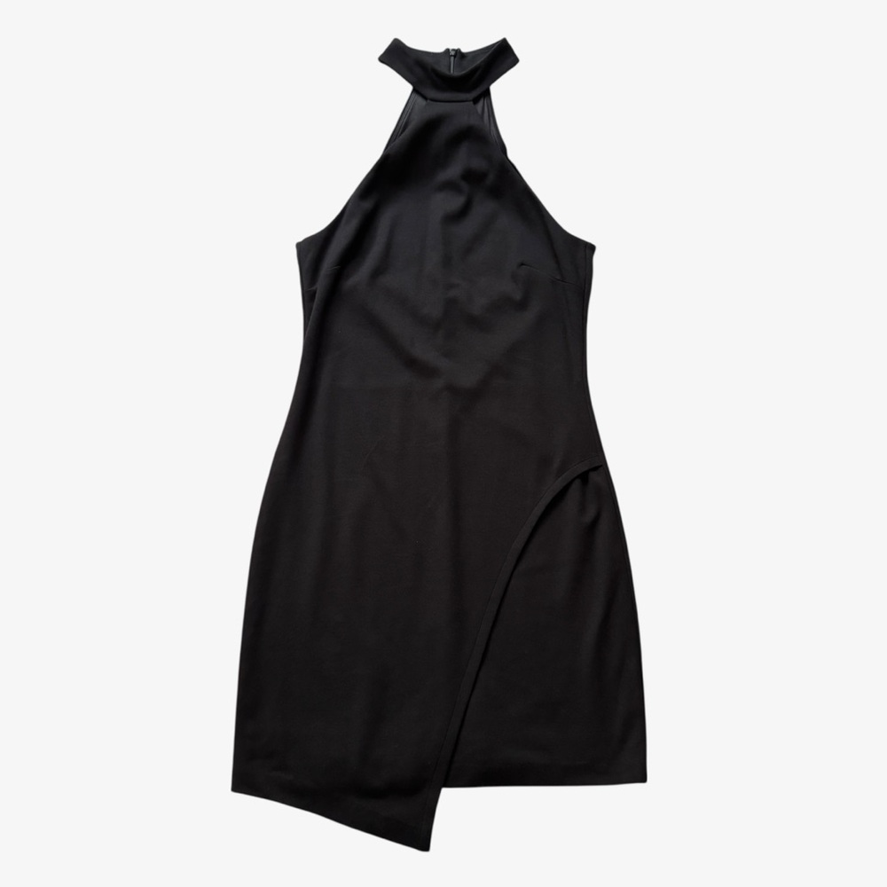 Bailey 44 Sleeveless High Neck Asymmetrical Mini Dress, Black, Size M, USA